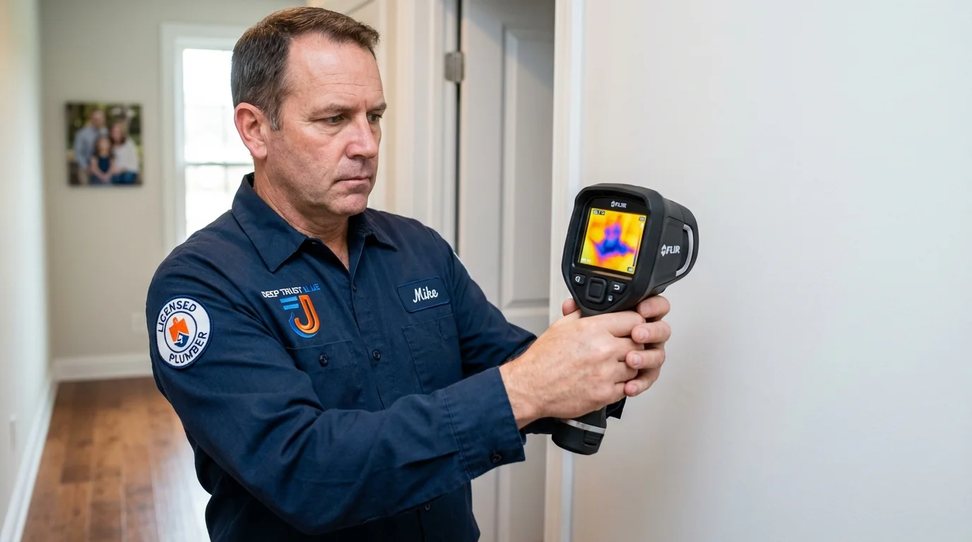 Thermal imaging leak detection by Johns Plumbing LLC in Clawson